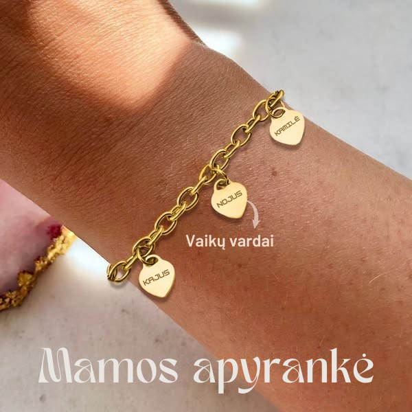 Personalizuota apyrankė su brangiausių žmonių vardais