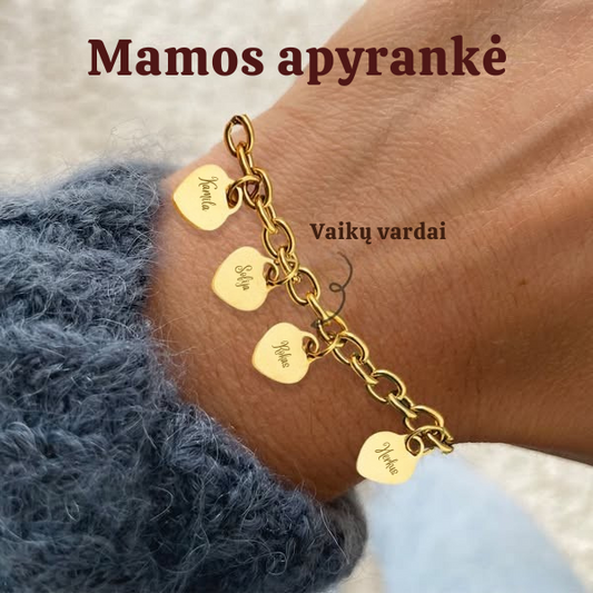 Personalizuota apyrankė su brangiausių žmonių vardais